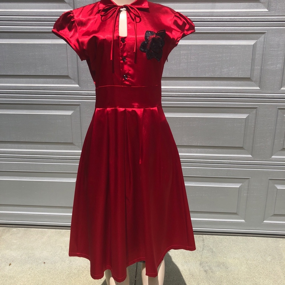 1940’s vintage Satin E.C. Star Dress Rockabilly